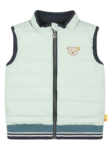 Steiff Omkeerbare bodywarmer donkerblauw/mintgroen