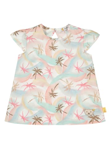 Steiff Bluse in Hellblau/ Rosa