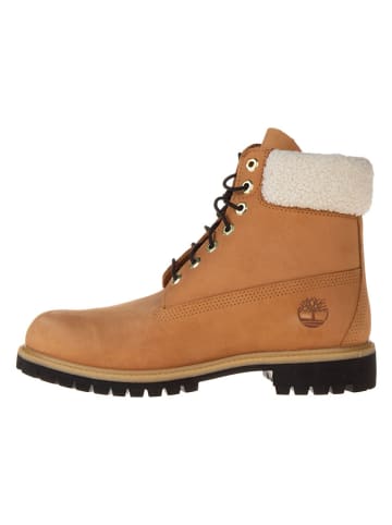 Timberland Leder-Boots in Hellbraun