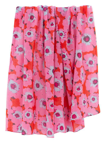 Overbeck and Friends Sjaal rood/lichtroze - (L)180 x (B)110 cm