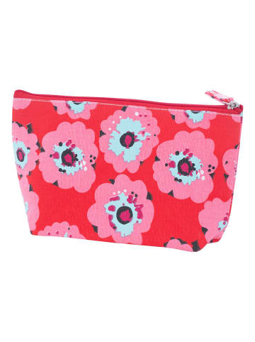 Overbeck and Friends Kosmetiktasche in Rot/ Rosa - (B)26 x (H)15 x (T)5 cm