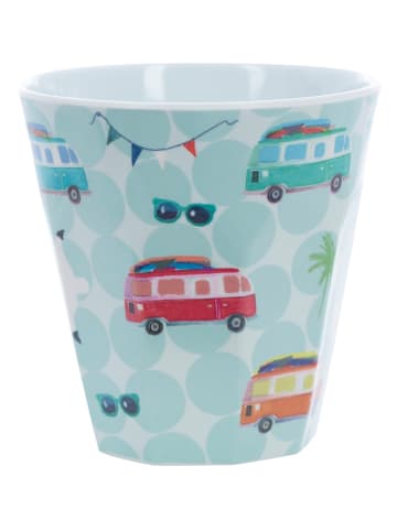 Overbeck and Friends Kubek "Beach Life" w kolorze miętowym ze wzorem - 250 ml