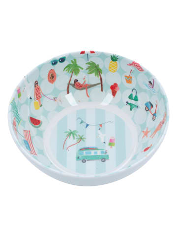 Overbeck and Friends Miska "Beach Life" w kolorze błękitnym ze wzorem - Ø 15,5 cm