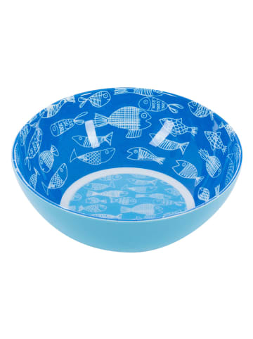 Overbeck and Friends Schale "Crazy Fish" in Blau - Ø 15,5 cm