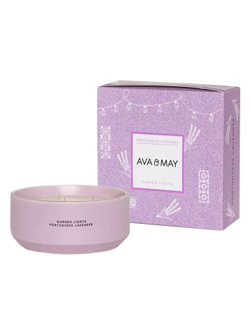 AVA & MAY Duftkerze "Garden Lights - Portugues Lavander" in Lila - 450 g
