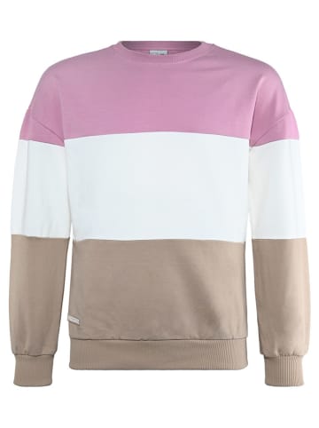Blue Effect Sweatshirt in Beige/ Rosa/ Weiß
