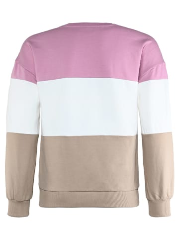 Blue Effect Sweatshirt in Beige/ Rosa/ Weiß