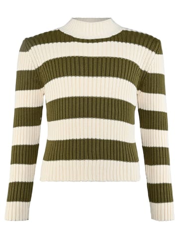 Blue Effect Pullover in Creme/ Khaki