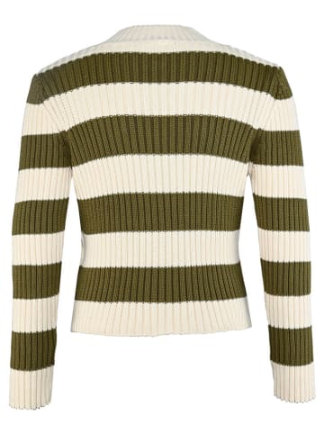 Blue Effect Sweter w kolorze kremowo-oliwkowym