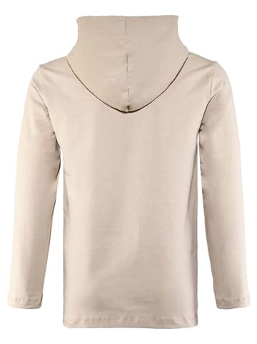 Blue Effect Hoodie in Creme