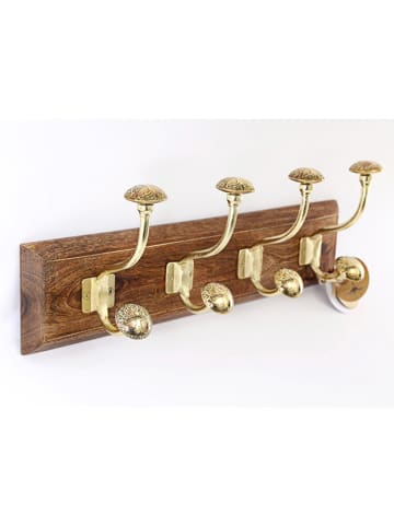 SiL Interiors Kapstok bruin/goudkleurig - (B)44 x (H)10,5 cm