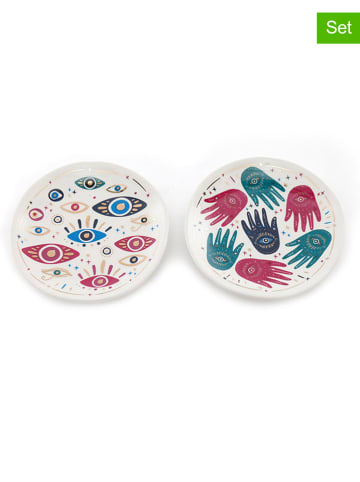 SiL Interiors 4er-Set: Dekoschalen in Bunt - Ø 13 cm