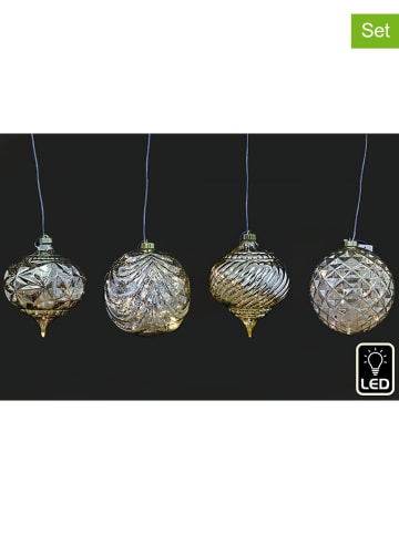 SiL Interiors 8-delige set: decoratieve lampen goudkleurig - Ø 20 cm