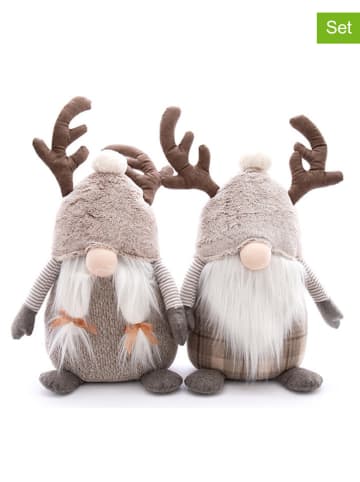 SiL Interiors Decoratief figuur "Gnomes" grijs - (H)50 cm (verrassingsproduct)