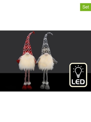 SiL Interiors Decoratieve lamp "Santa" rood/grijs - (H)85 cm (verrassingsproduct)