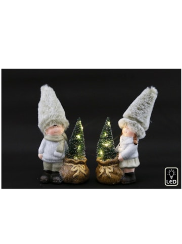 SiL Interiors Dekoleuchte in Grün/ Creme - (H)20 cm (Überraschungsprodukt)