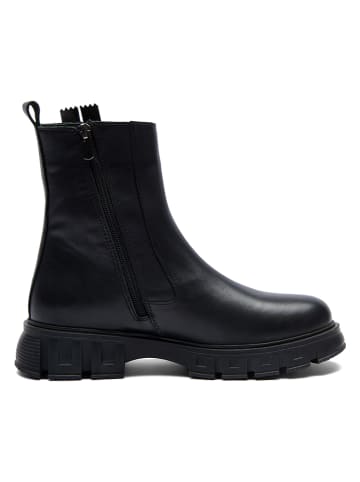 Comfortfusse Leren boots zwart