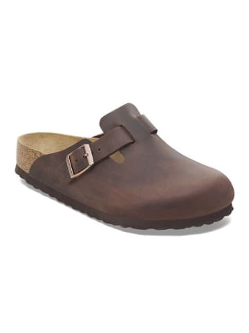 Birkenstock Leren clogs "Boston" bruin
