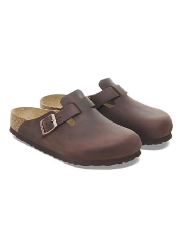 Birkenstock Leder-Clogs "Boston" in Braun