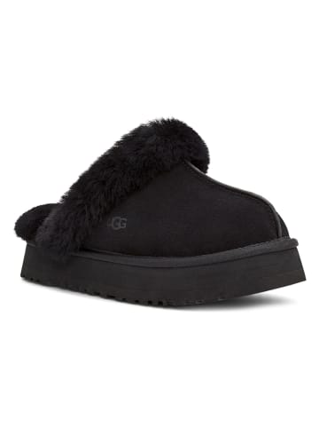 UGG Lammfell-Hausschuhe "Disquette" in Schwarz