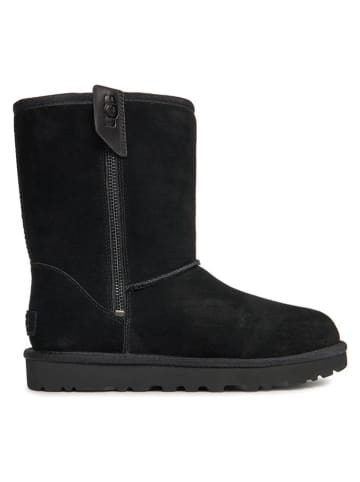 UGG Leder-Boots "Classic Short" in Schwarz