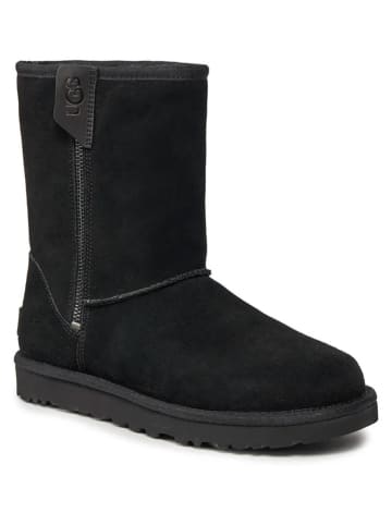 UGG Leren boots "Classic Short" zwart