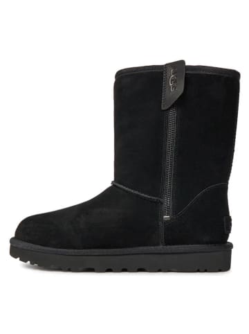 UGG Leren boots "Classic Short" zwart