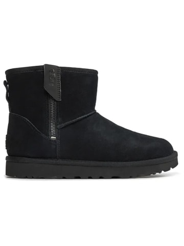 UGG Botki "Classic Mini Bailey Zip" w kolorze czarnym z wełny jagnięcej
