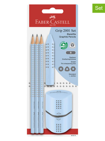 Faber-Castell 4-delige schrijfset "Set Grip 2001" lichtblauw