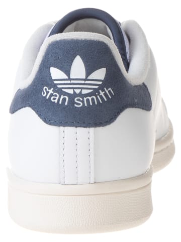 adidas Leder Sneakers Stan Smith in WeiB Blau gunstig kaufen limango