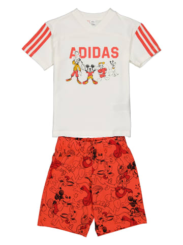 adidas 2-częściowy zestaw w kolorze czerwono-białym