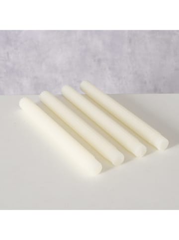 Boltze 4er-Set: Stabkerzen "Classic" in Creme
