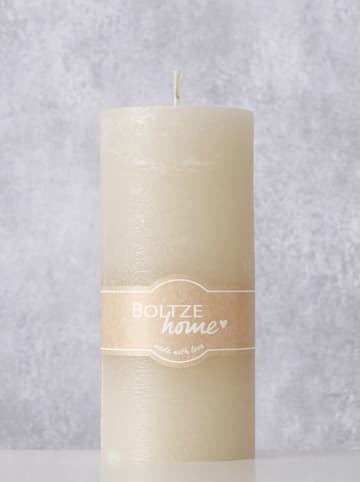 Boltze Stumpenkerze ''Casual'' in Beige - 495 g