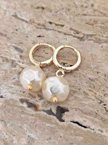 Luja Bijoux Pozłacane kolczyki z perłami