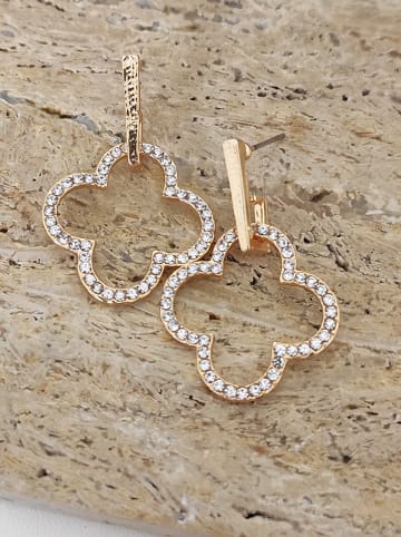 Luja Bijoux Pozłacane kolczyki-wkrętki z cyrkoniami