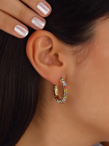 Nakkash Vergold. Creolen mit Zirkonia