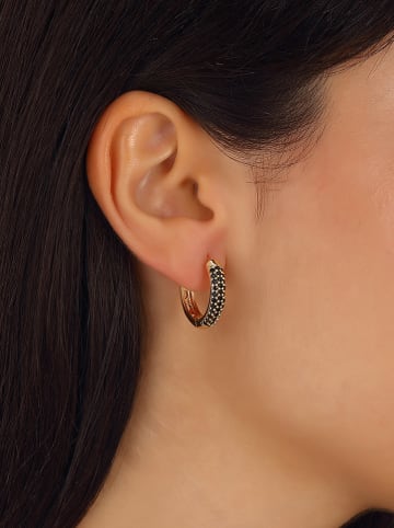 Nakkash Vergold. Creolen mit Zirkonia