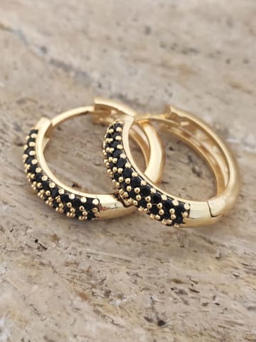 Nakkash Vergold. Creolen mit Zirkonia