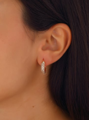 Luja Bijoux Vergold. Creolen mit Zirkonia