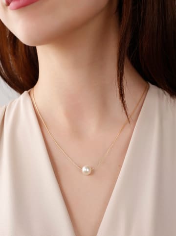 Luja Bijoux Vergulde ketting met sierparel - (L)42 cm