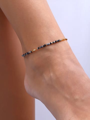 Luja Bijoux Vergulde enkelketting met kristallen