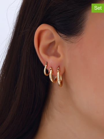 Nakkash 3er-Set: Vergold. Creolen