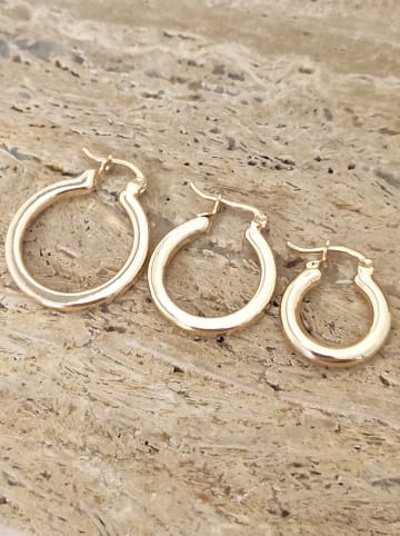 Nakkash 3er-Set: Vergold. Creolen