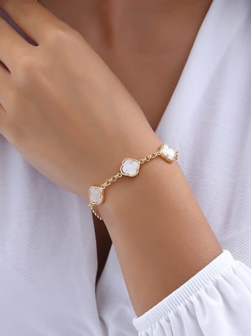 Luja Bijoux Pozłacana bransoletka z masą perłową