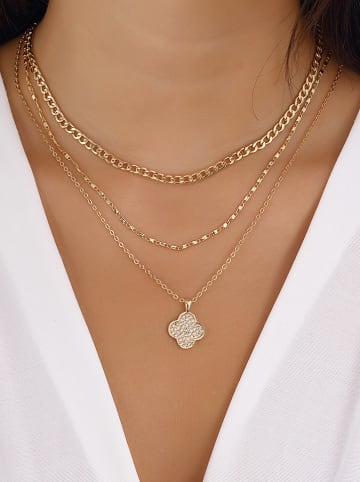 Nakkash Vergulde ketting met zirkonia