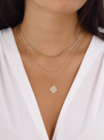 Luja Bijoux Vergulde ketting met zirkonia