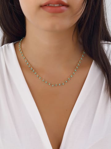 Luja Bijoux Vergold. Halskette mit Kristallen