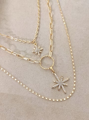 Nakkash Vergulde ketting met zirkonia