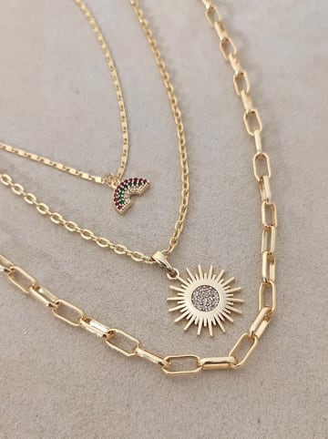 Nakkash Vergulde ketting met zirkonia