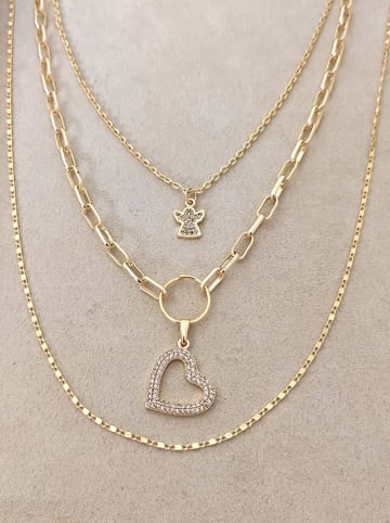 Luja Bijoux Vergold. Halskette mit Zirkonia